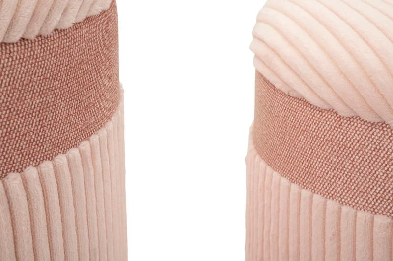 Mauro Ferretti Set De 3 Pufuri Cu Spatiu De  Depozitare, Roz, Cm Ø 40,5X49,5-35X42-31X36