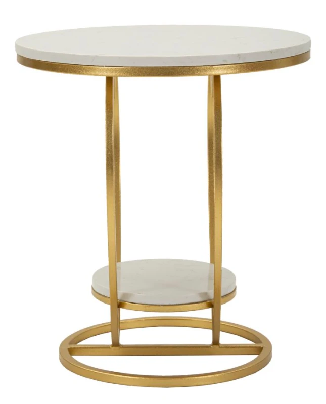 Mauro Ferretti Măsuță Inimă Aurie, Diametru 40 Cm, Înălțime 45,5 Cm