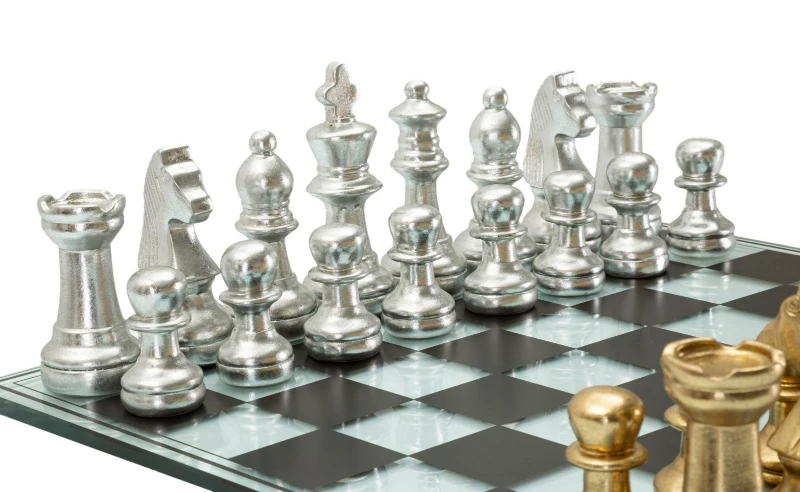 Mauro Ferretti Set Tabla De Sah Negru/Alb Cm 50,5X50,5X12