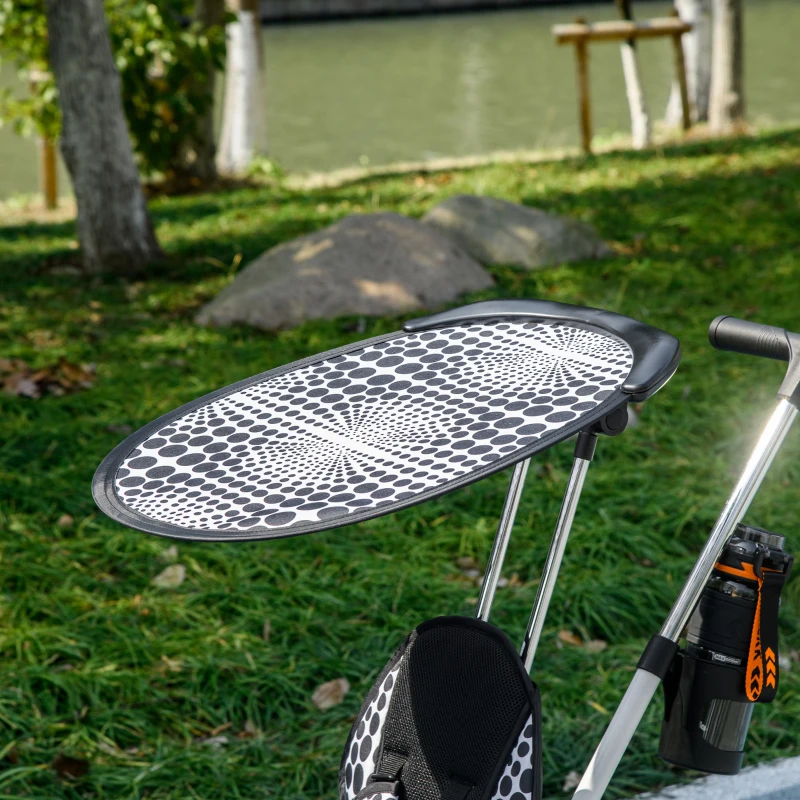 HOMCOM Triciclu Copii cu Umbrelă Pliabilă, Cană Detașabilă și Coș de Depozitare 105 x 47 x 98 cm Oțel Alb și Negru