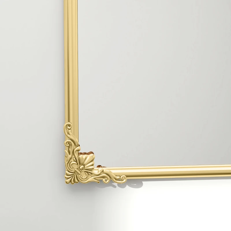 HOMCOM Oglindă de Perete, elegantă, 60x3x87cm, Auriu