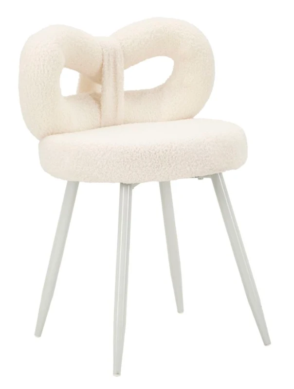 Mauro Ferretti Scaun Mini Ilary Alb, Diametru 40 X Înălțime 67 Cm, (Înălțime Șezut 46 Cm)