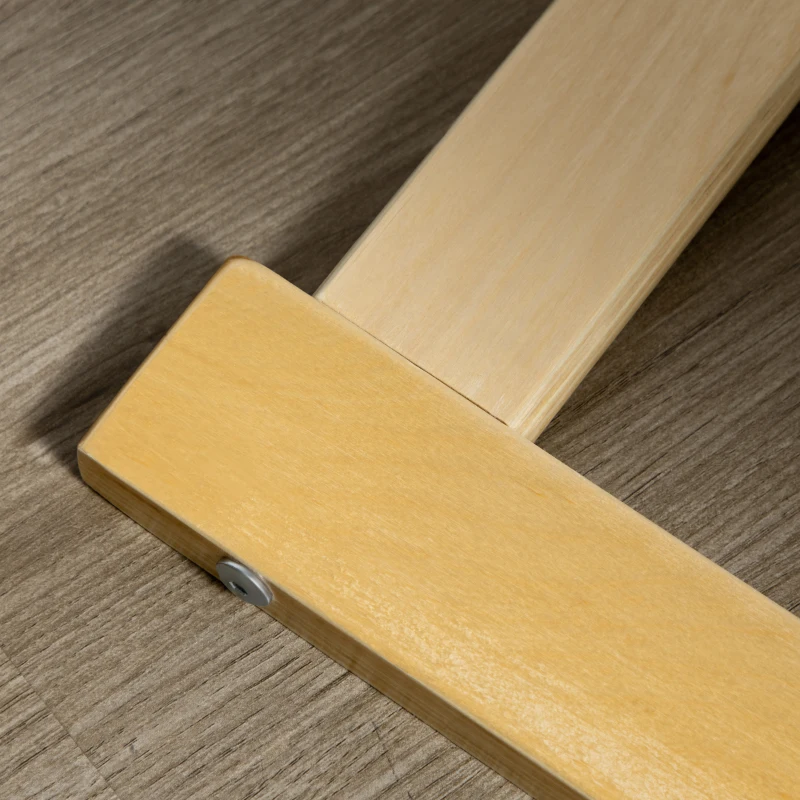 HOMCOM Fotoliu cu taburet, Set de fotolii, Aspect de in, Lemn masiv, Gri + Natur