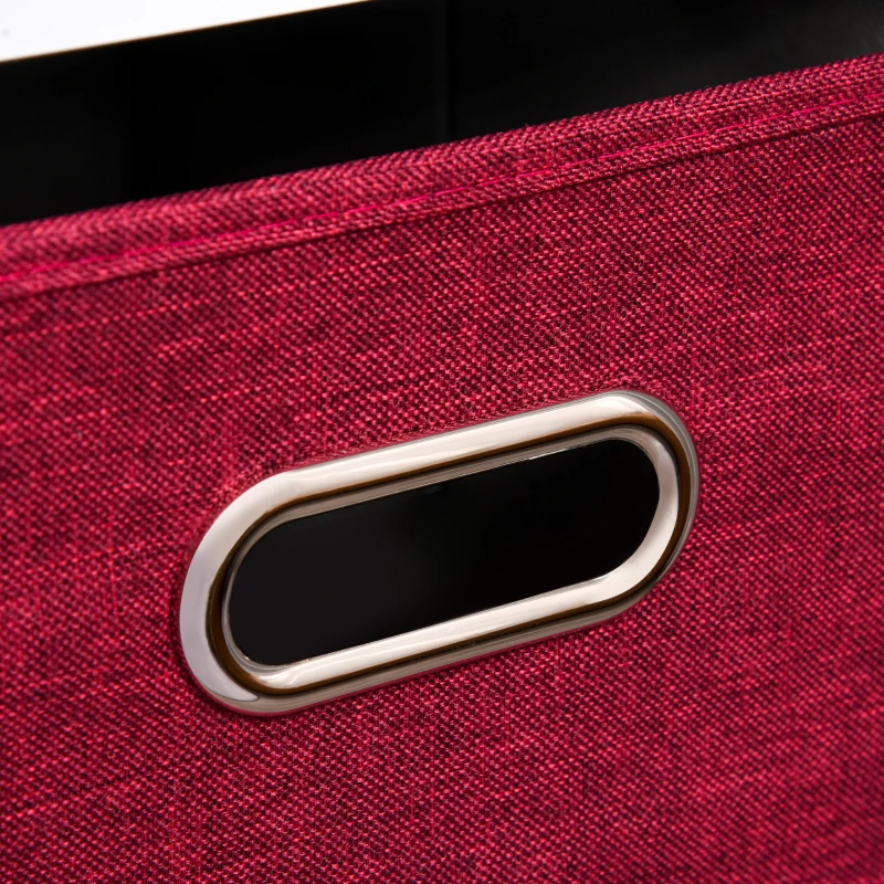 HOMCOM Mobilier de colț pentru depozitare mobilier pentru copii unitate de depozitare 9 nișe 3 sertare din material netesut MDF alb