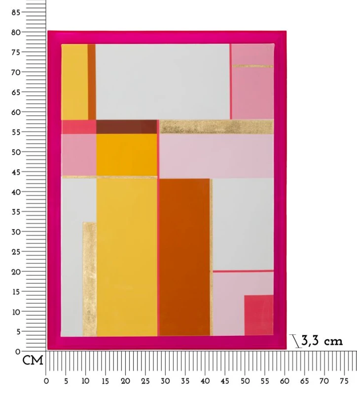 Mauro Ferretti Pictura Pe Panza Lacuită Cu Lac Acrilic Și Ramă -B- Cm 60X3,3X78