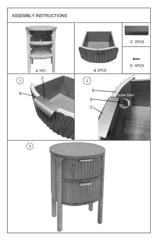 Mauro Ferretti Noptiera Gothenburg, Dimensiuni 38 X 34,5 X 52 Cm