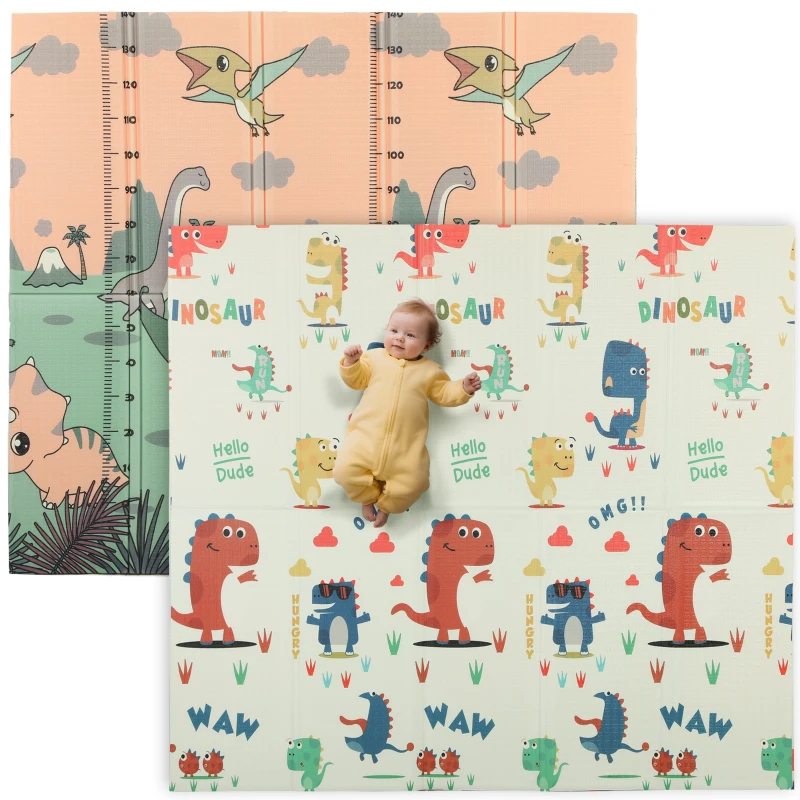 AIYAPLAY Covor de joacă pentru bebeluși 196 x 176 x 1,5 cm pliabil Multifuncțional