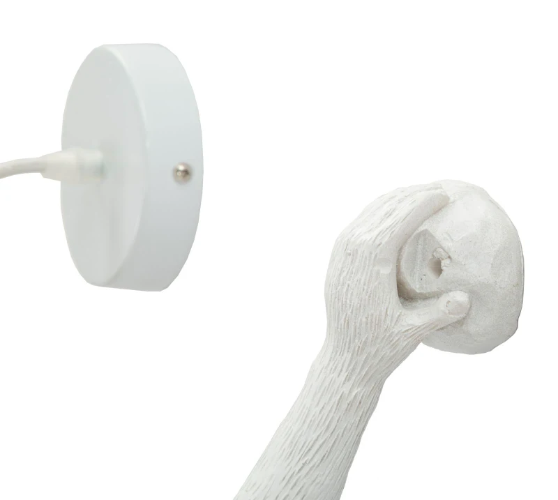 Mauro Ferretti Aplice cu design maimuță Alb Cm 32X32X62