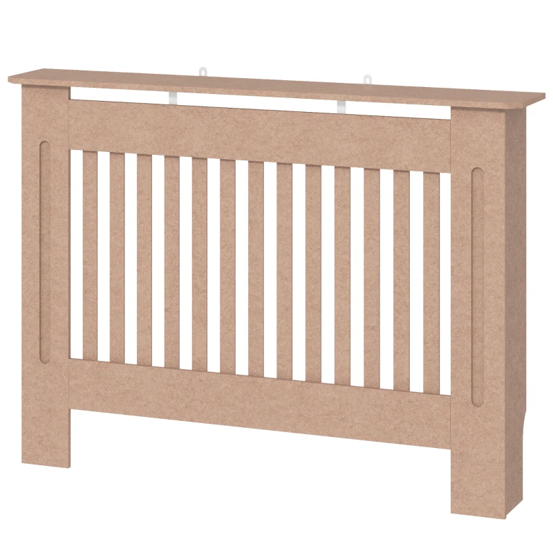 HOMCOM Cubre Radiador Cubierta para Radiador cu Dispozitiv Anti-Întrăinare Design Modern 112x19x81 cm Lemn Natural