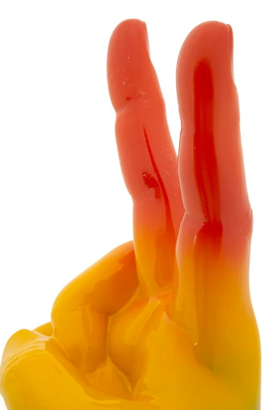 Mauro Ferretti Mână Curcubeu Cu Semnul V De Victorie,  16 X 13 X 36,5 Cm