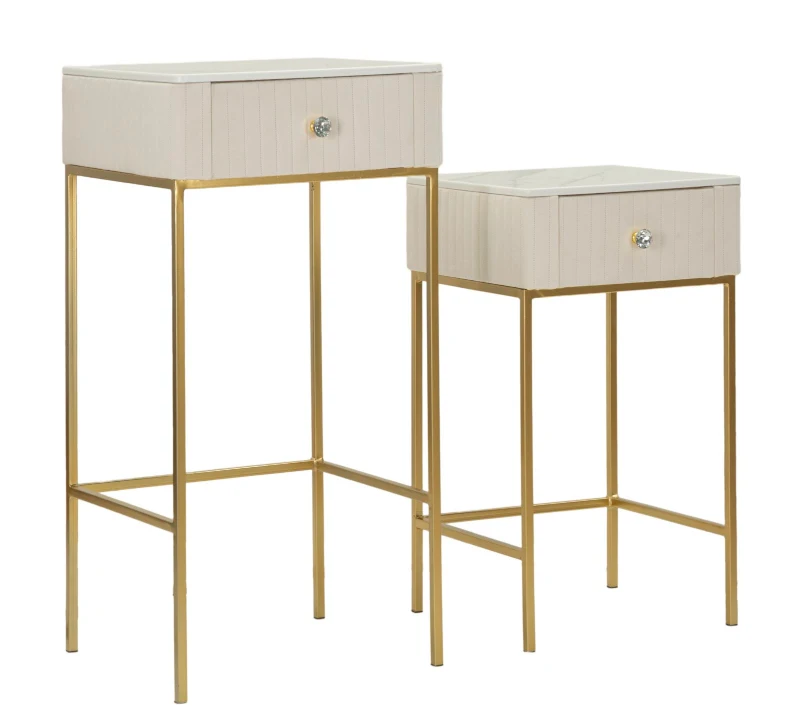 Mauro Ferretti Set De 2 Masute Inalte Cm Ø 45X90-40X68