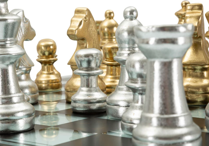 Mauro Ferretti Set Tabla De Sah Negru/Alb Cm 50,5X50,5X12