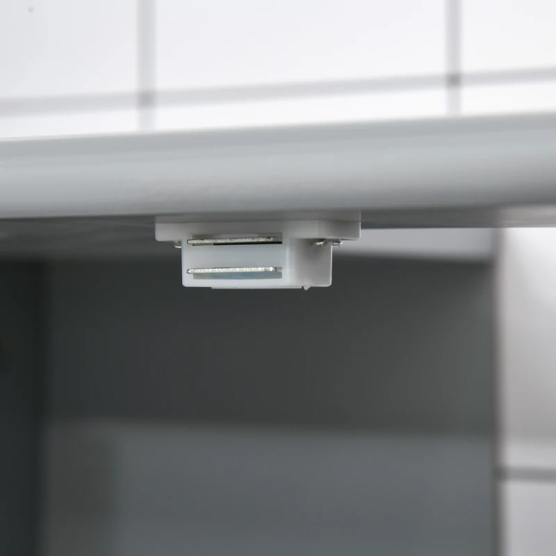 kleankin Mobilier baie sub chiuvetă - mobilier sub-vasă - dulap 2 uşi cu raft 60L x 30l x 60H cm - din lemn Gri