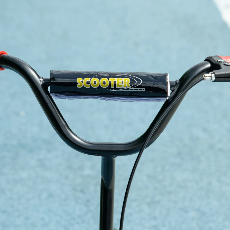AIYAPLAY Trotinetă patinetă scuter copii roți mari de la 6 la 12 ani înălțime reglabilă frână spate scara roșu