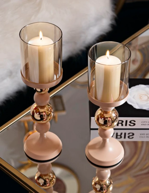 Mauro Ferretti Set Suporturi Lumanare 2 Bucati Cm Ø10X32-10X34