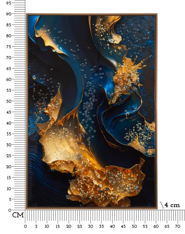 Mauro Ferretti Pictura Pe Panza, Lacuita, Cu Rama, -B- Cm 60X4X88