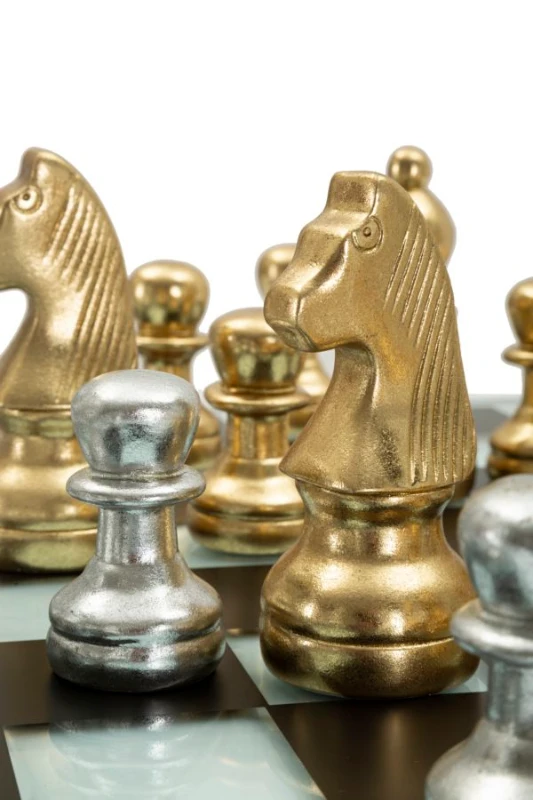 Mauro Ferretti Set Tabla De Sah Negru/Alb Cm 50,5X50,5X12