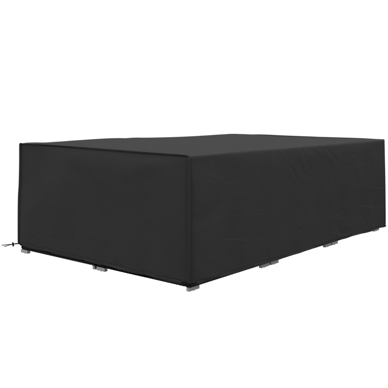 Outsunny Housse salon de jardin Abdeckung Gartenmöbel Tisch Oxford-Stoff wasserdicht UV-beständig, 222 x 155 x 67 cm, Schwarz