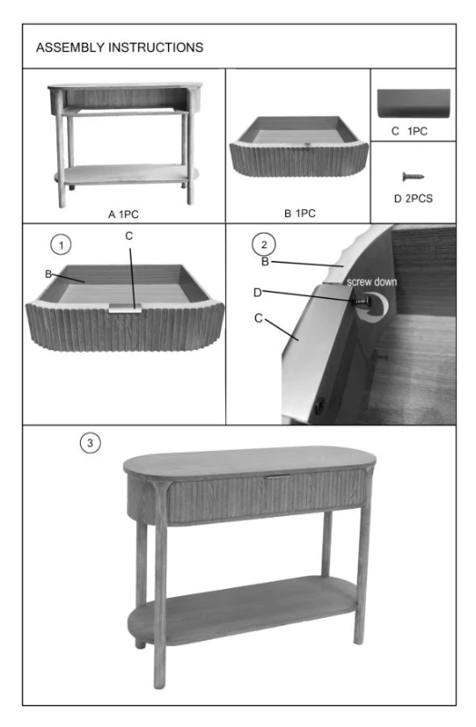 Mauro Ferretti Consolă Goteborg Cm 110X40X78