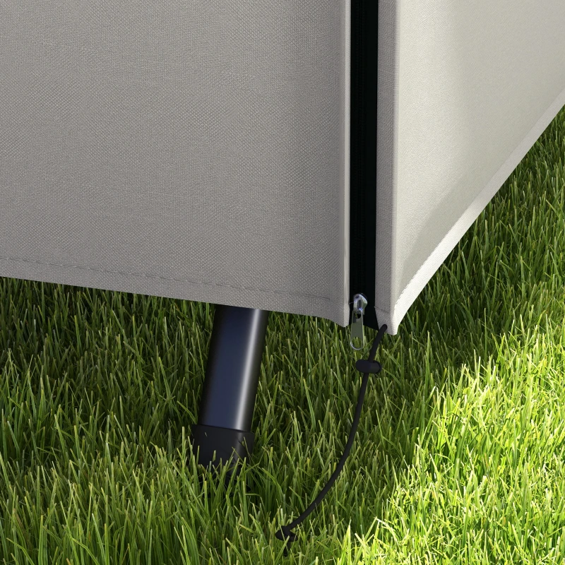 Outsunny Husă de Protecție balansoar de Grădină 3 Locuri pânză impermeabilă dim. 2,05L x 1,24l x 1,64H m Poliester Gri