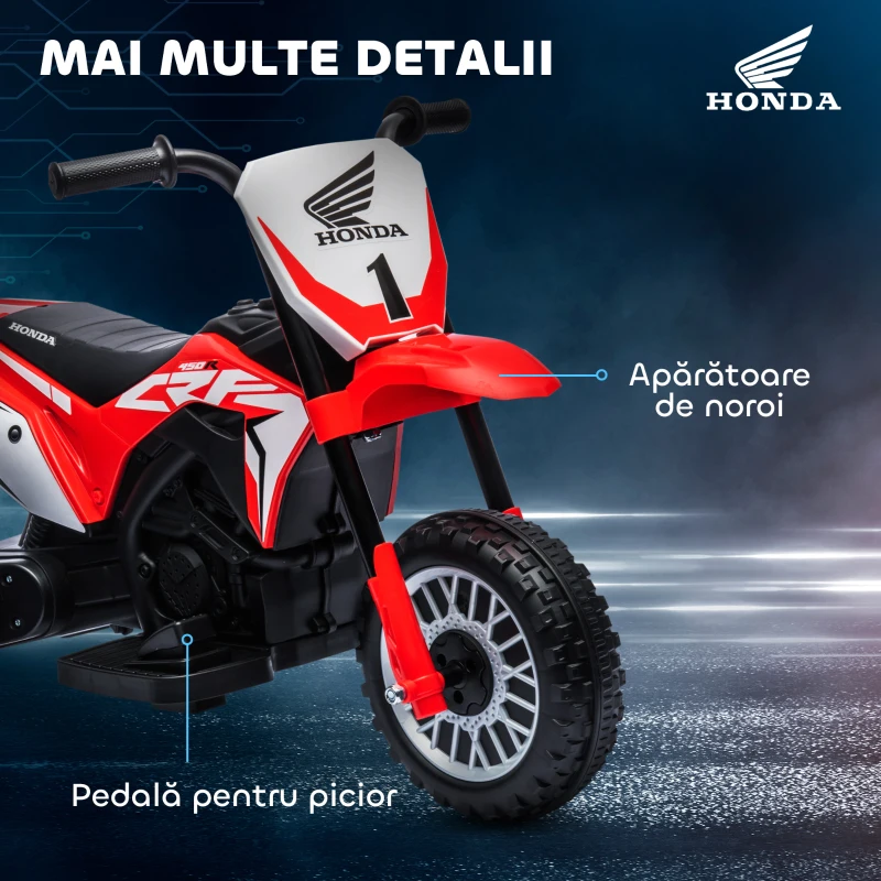Homcom Motocicleta Electrica Copii – Honda CRF450RL 6V cu Licenta