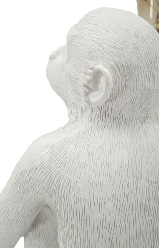 Mauro Ferretti Lampă De Masă Design Maimuță Șezută Alb Cm 33X33X30