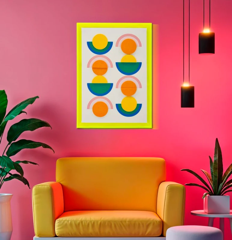 Mauro Ferretti Tablou Pictat Pe Pânză Pop Art Cu Rama -B- Cm 50X3,3X68