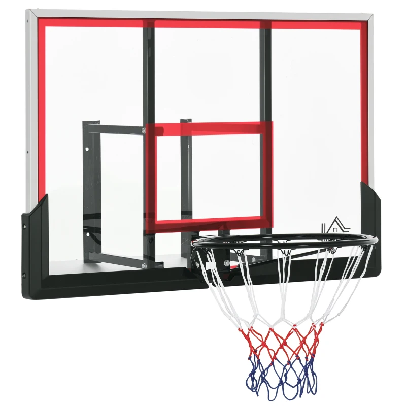 HOMCOM Cesta de Basquete de Parede com Aro Especial 102x76x110 cm Interior Exterior