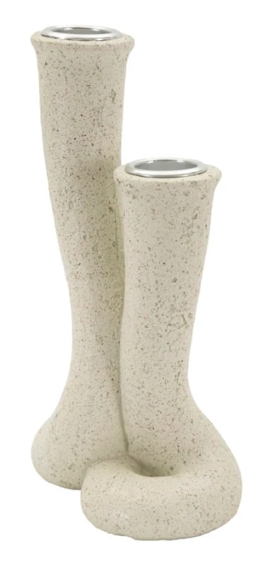 Mauro Ferretti Suport Pentru Lumânare Cu Pietre, 10 X 6,5 X 17,5 Cm