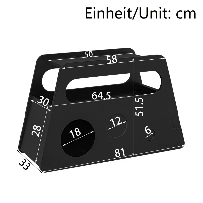 Table d'appoint avec roulettes, coins arrondis, mobile, gain de place, pour salon et chambre, 81x33x51,5 cm, Noir
