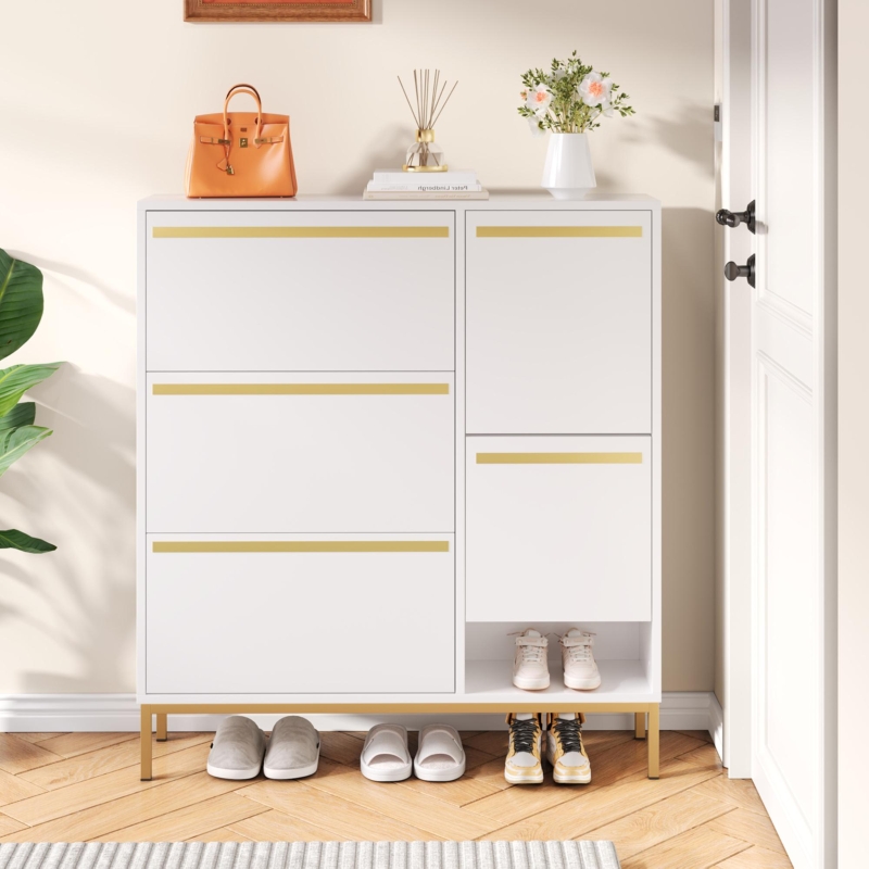 Ripiano per scarpe sottile a 8 livelli scaffale verticale Organizer