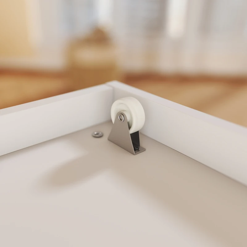 AIYAPLAY Estante Infantil para Brinquedos Organizador de Brinquedos de 4 Níveis com Compartimento Oculto  60x53x60 cm Branco e Madeira