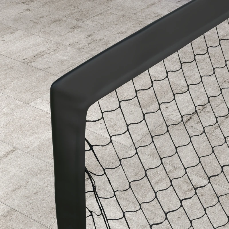 SPORTNOW Set da 2 Porte da Calcio per Bambini da 6 Anni con Luci LED, Pieghevoli con Borsa di Trasporto