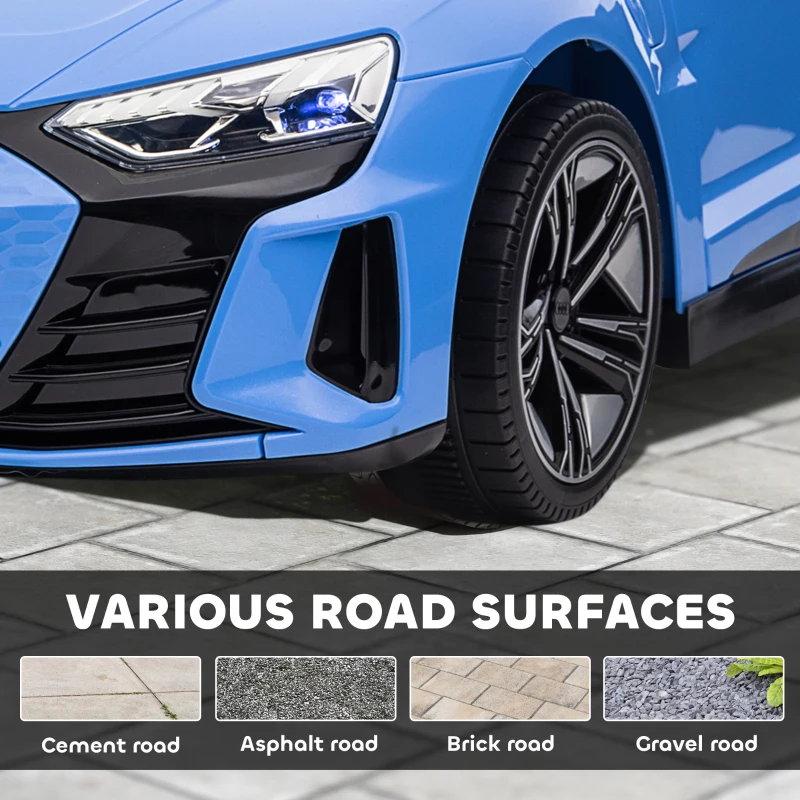 HOMCOM Auto Elettrica per Bambini 3-5 Anni con Telecomando, Sospensioni e Clacson, 103x58x41 cm, Blu e Nero