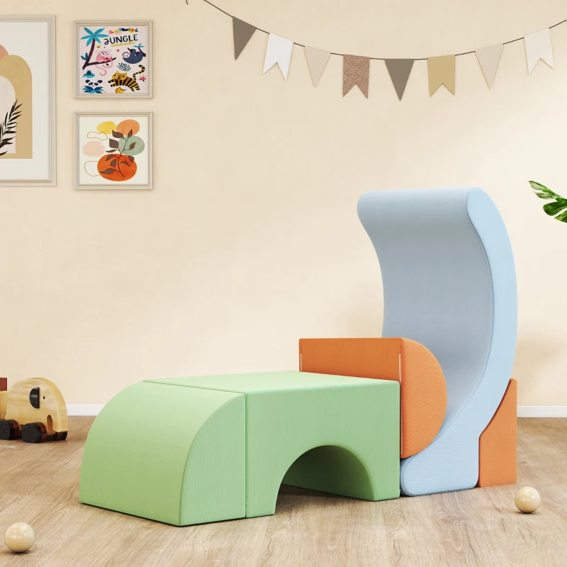 AIYAPLAY Set di 5 Blocchi di Costruzioni morbide per bambini in schiuma, Multicolore