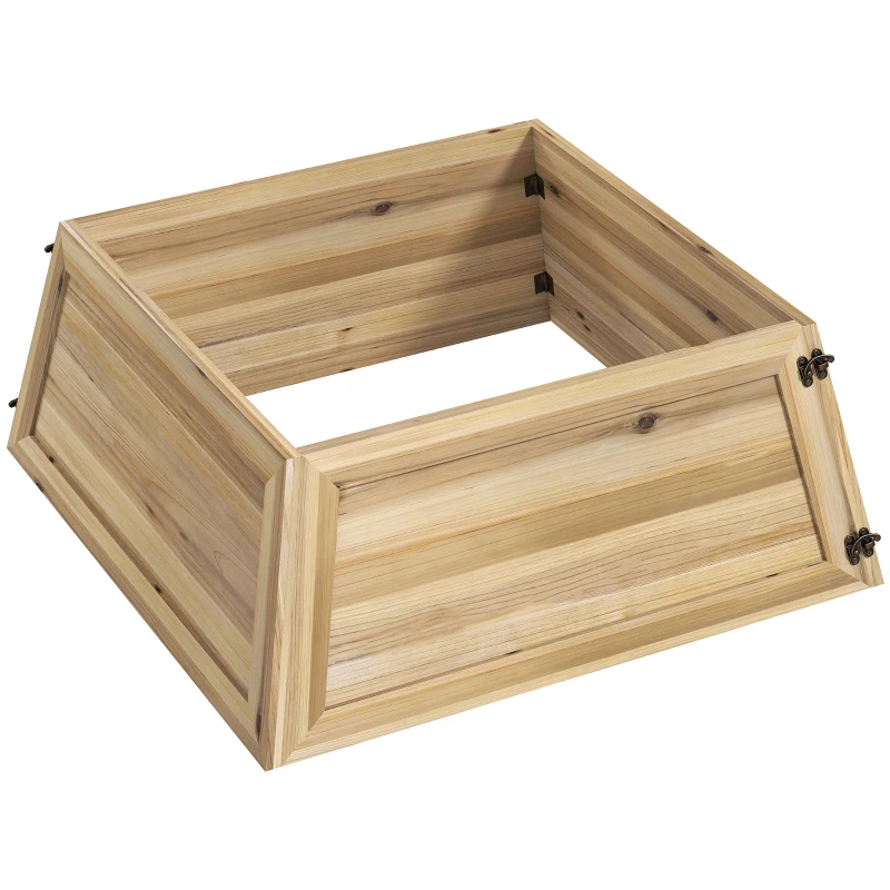 HOMCOM Copertura per supporto per albero di Natale, 65x65x27 cm, Legno Naturale