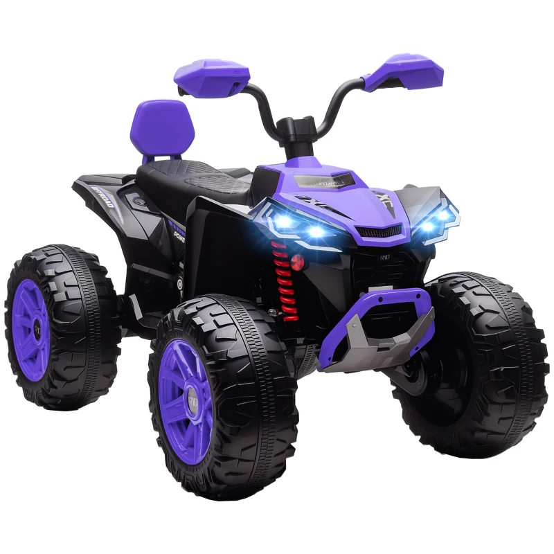 AIYAPLAY Kinder Elektrische Quad, 24V Elektrisch Voertuig met 4 Wielen, Koplampen, USB-aansluiting, MP3-functie, 6,5 km/u, 3-8 jaar