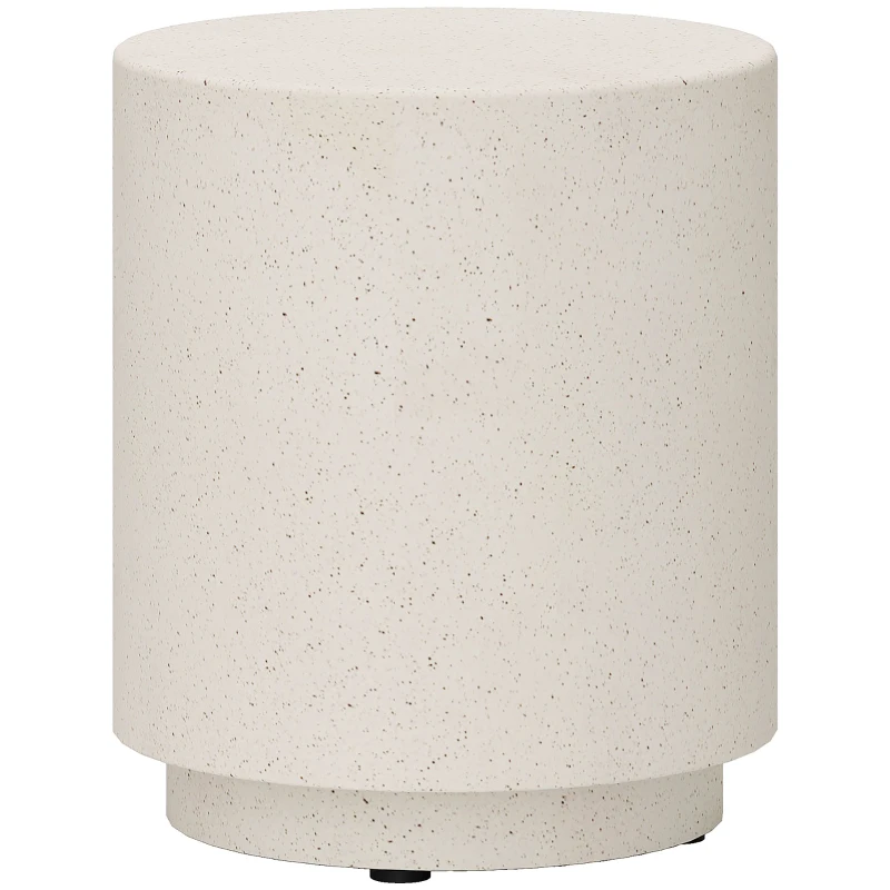 HOMCOM Beistelltisch in Beton-Optik 37 cm x 37 cm x 43 cm Anorganisches Erz-Pulver Grau