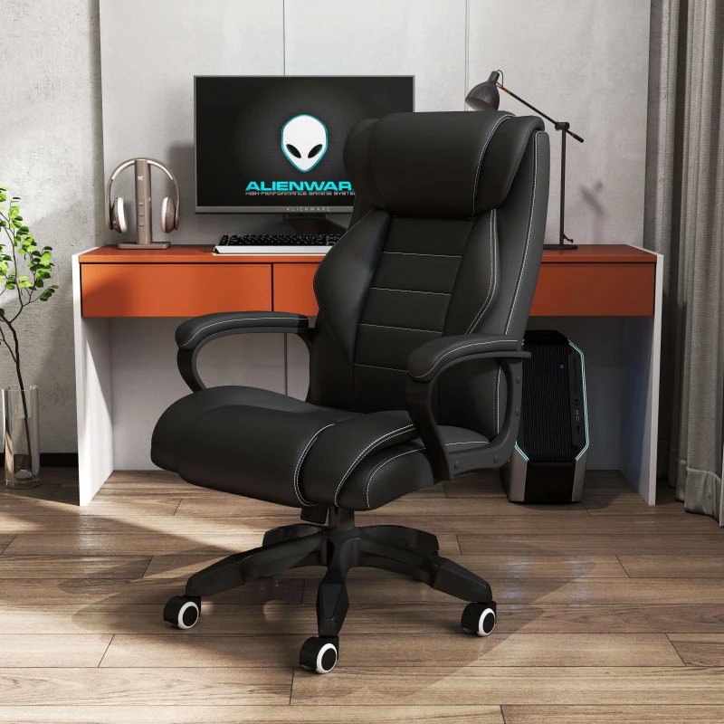 Vinsetto High Back Executive Office Chair 6- Point Vibration Massage Extra Padded Swivel Ergonomic Tilt Desk Seat, Black(m-2)