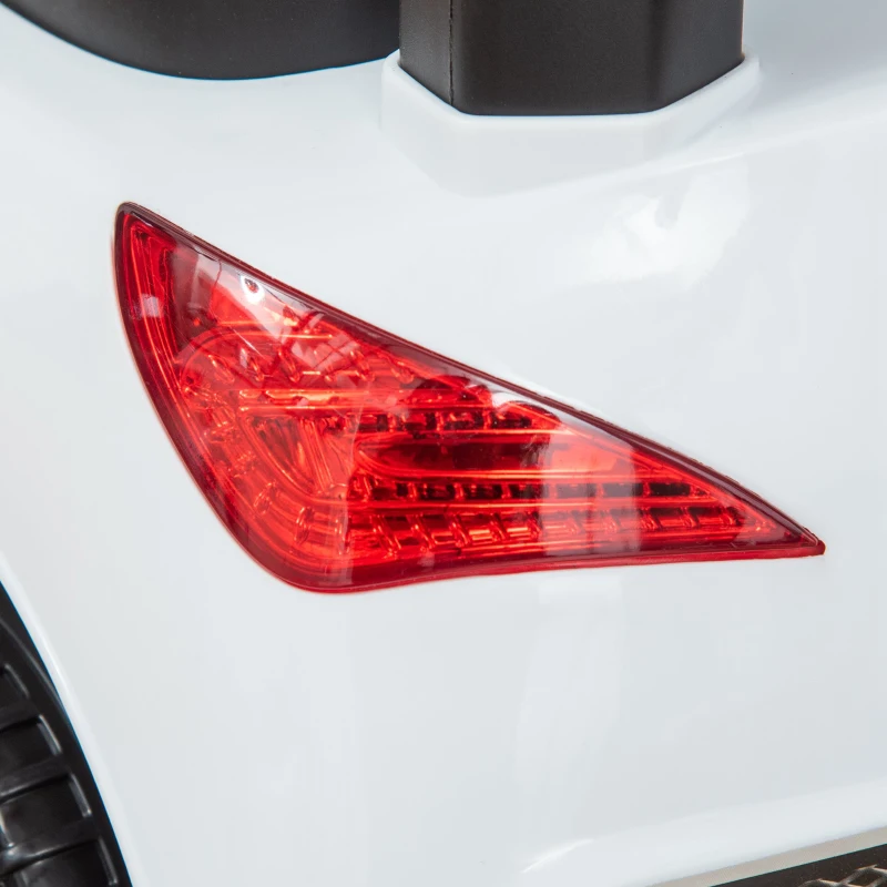 HOMCOM Porteur enfants voiture, véhicule à pousser avec coffre à jouets, klaxon, phares et musique, 63,5 x 28 x 36 cm, blanc