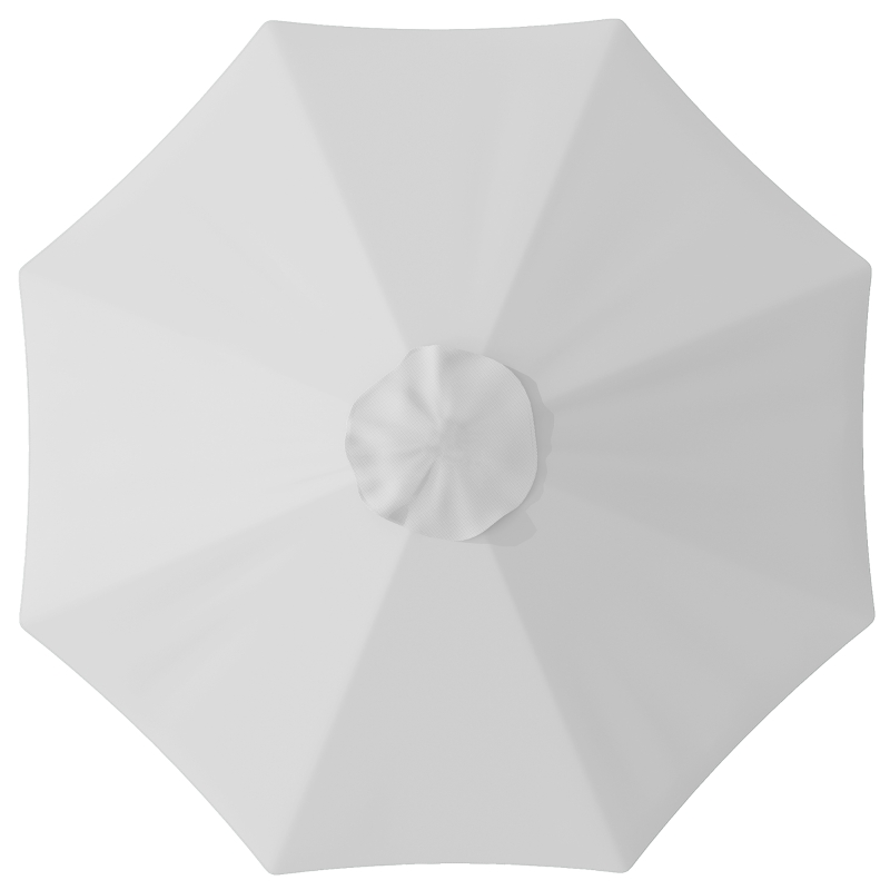 Outsunny Telo di Ricambio per Ombrellone da 3 m a 8 Stecche, Poliestere Anti UV 50+, Crema