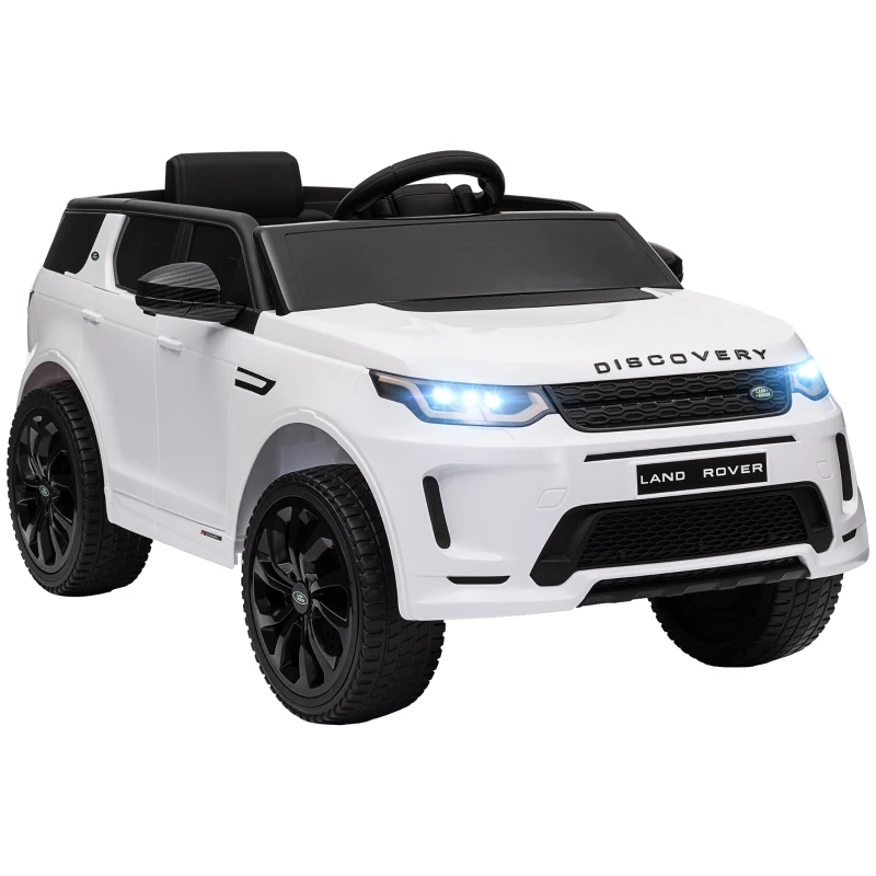 AIYAPLAY Kinder-Elektroauto, 12V Kinderfahrzeug mit Fernbedienung, LED-Lichtern, Musik und Hupe, 3-6 Jahre, Weiß