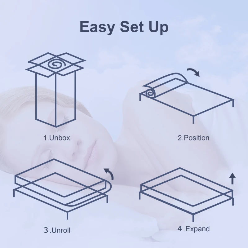 HOMCOM Colchón ergonómico con espuma viscoelástica, soporte de 7 zonas, muelles ensacados