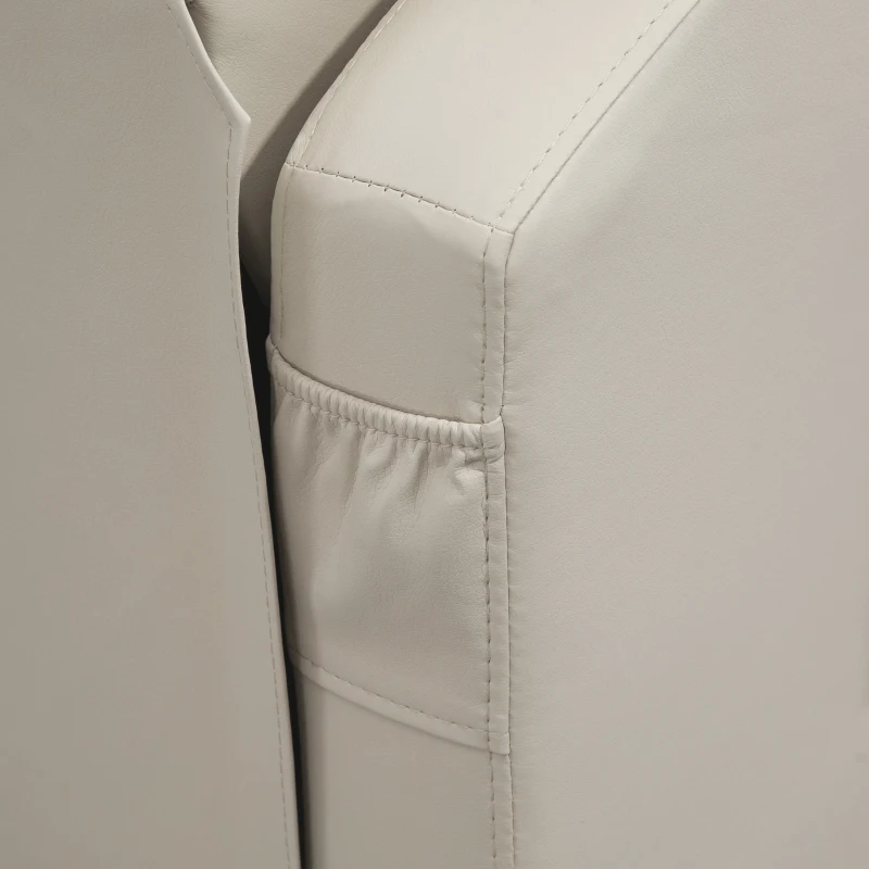 HOMCOM Poltrona de Massagem Reclinável com 2 Zonas de Massagem 8 Programas e 5 Níveis de Intensidade 68x88x98 cm Creme