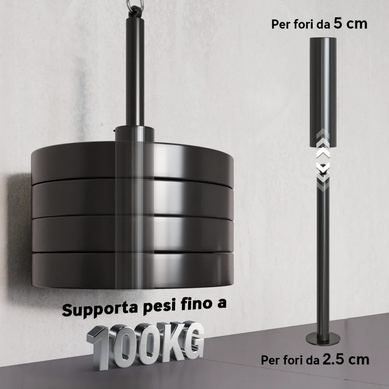 SPORTNOW Pulley Machine Home Gym e Puleggia LAT Machine, Attacco per Dischi Pesi Universali e Accessori