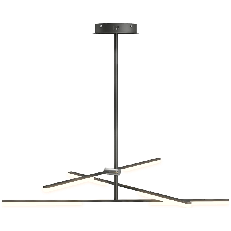 HOMCOM Suspension LED Moderne Ø100x79 cm avec Écran en Acrylique Angle de Lumière Ajustable pour Salon Chambre ou Cuisine