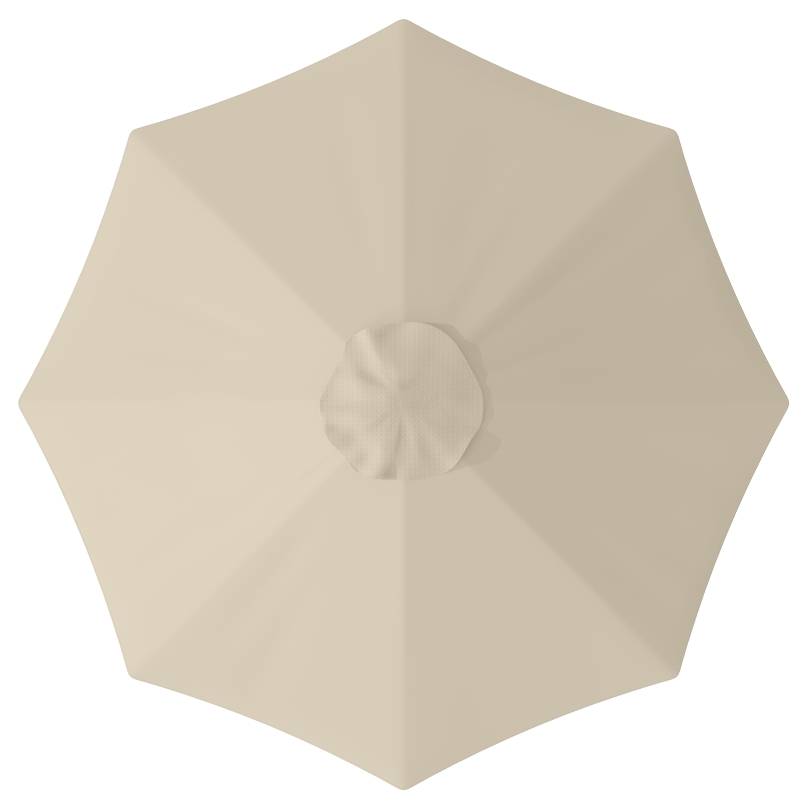 Outsunny Toldo de Substituição para Chapéu de Sol de 3 m Toldo de Reposição para Chapéu de Sol com Ventilação Superior Proteção UV 50+ Caqui