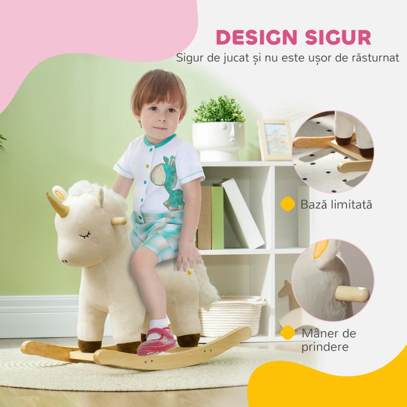 AIYAPLAY Unicorn Balansoar Copii 2–4 ani cu Sunete