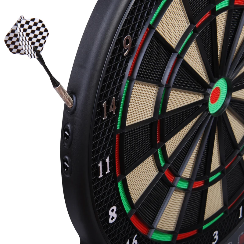 HOMCOM Set complet de darts electronic cu 6 săgeți și 27 jocuri - distracție garantată!