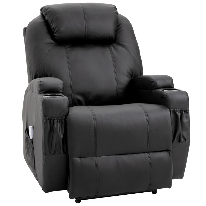 HOMCOM Fotoliu de Masaj Relaxare cu 8 Puncte de Masaj - Ideal pentru Acasă și Birou